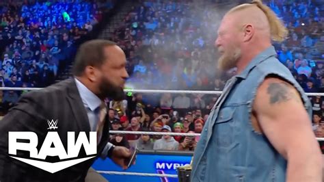 Mvp Spits White Lightning In Brock Lesnars Face Wwe Raw Highlights