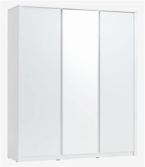 Armadio VEDDE 167x197 Cm Con Specchio Bianco JYSK