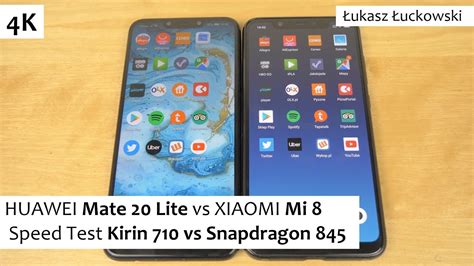 HUAWEI Mate 20 Lite Vs XIAOMI Mi 8 Speed Test Kirin 710 Vs