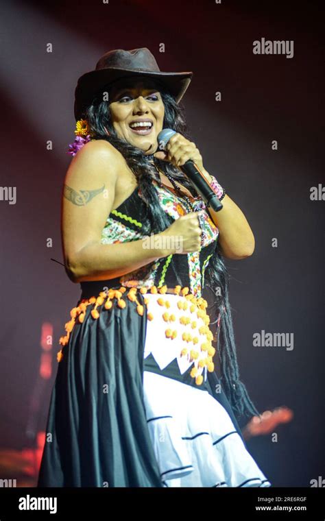 Mexican Singer Lila Downs Performing Live Stock Photo Alamy