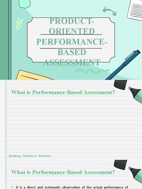 Product Oriented Performance Based Assessment Pdf Educational Assessment Rubric Academic