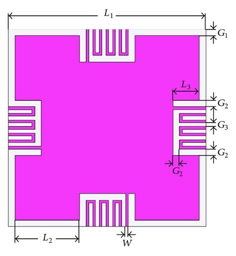 Schematic Diagram Of The Unit Cell Of The Proposed Ebg Structure And