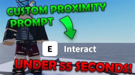 Roblox Studio How To Create A Custom Proximity Prompt In Seconds