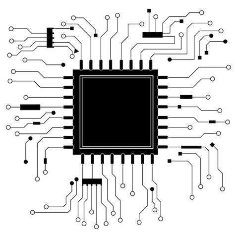 Vector de placa de circuito electrónico para concepto de tecnología y