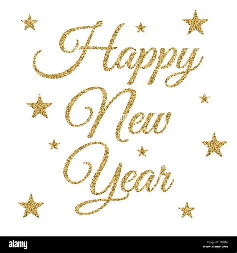 Vector Illustration Of Gold Happy New Year Stock Vector Image Art Alamy