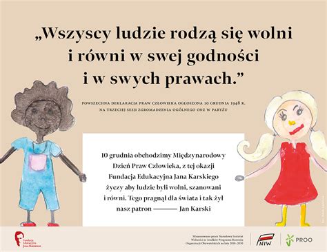 Wszyscy Ludzie Rodz Si Wolni I R Wni Znaj Swoje Prawa Cz Owieku