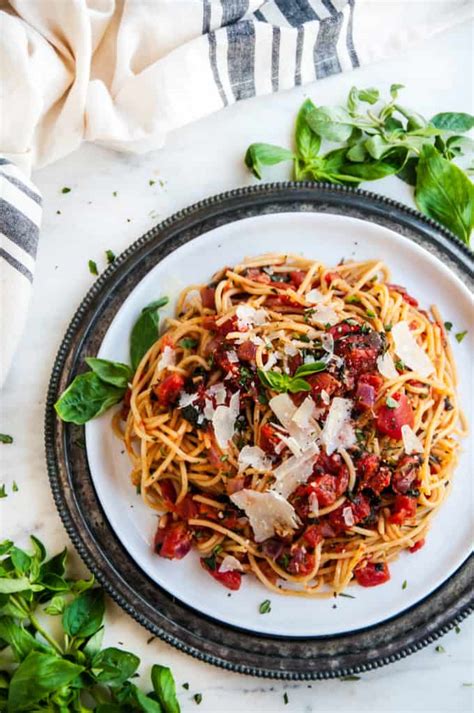 15 Minute Tomato Spinach Spaghetti Aberdeens Kitchen