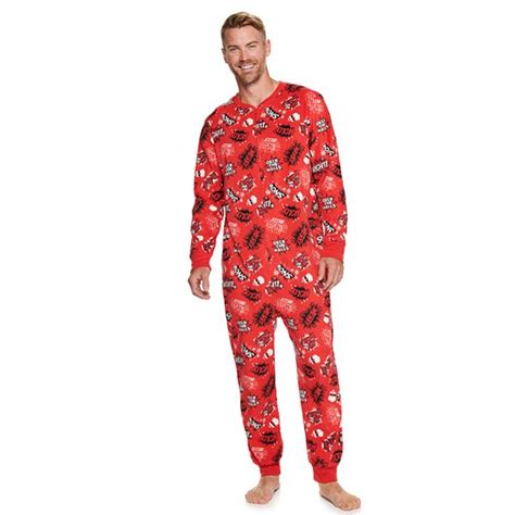 Mens Jammies For Your Families® Santa Squad One Piece Pajama