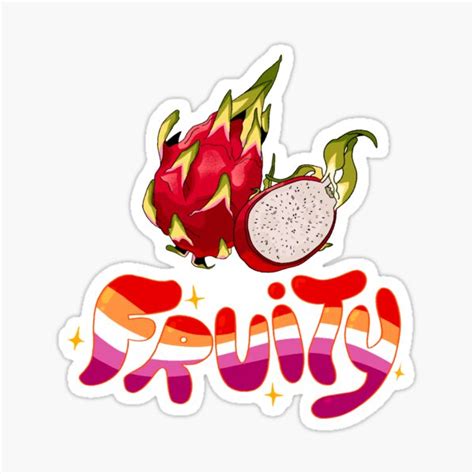 Fruity Lesbian Sticker For Sale By Squidsmeister Redbubble