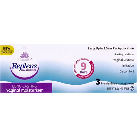 Replens Long Lasting Vaginal Moisturiser 3 Pack Woolworths