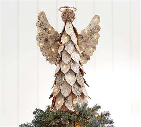 Lit Birch Angel Christmas Tree Topper Pottery Barn