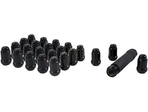 Tundra Black Closed End Spline Lug Nuts M14 X 1 5 Set Of 24 22 24