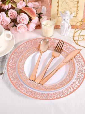 Amazon Bellsal Piece Rose Gold Dinnerware Set Guest