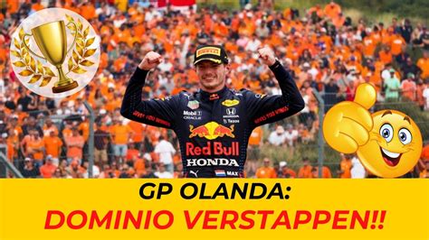 Gran Premio D Olanda Verstappen Trionfa Sotto La Pioggia In Una Gara