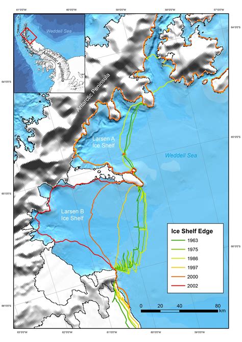 Larsen Ice Shelf Map