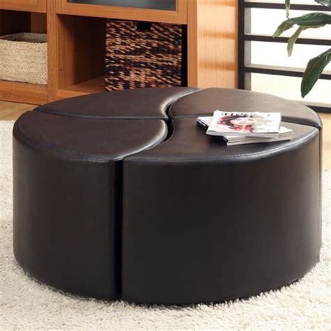 The Benefits Of Owning A Leather Ottoman Coffee Table Round - Coffee ...