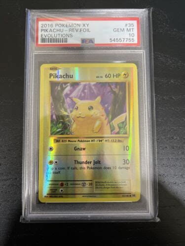 Pokemon Evolutions Pikachu Reverse Foil Psa Gem Mint Ebay