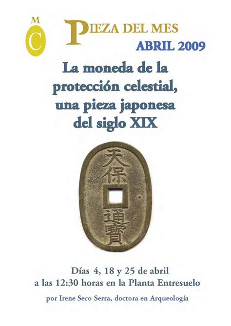 PDF la moneda de la protección celestial una pieza japonesa del