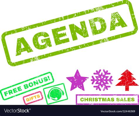 Agenda Rubber Stamp Royalty Free Vector Image Vectorstock