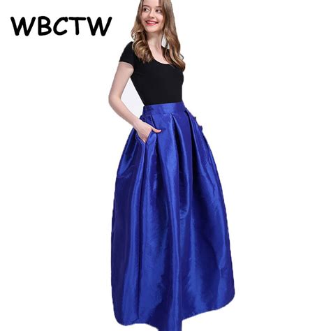 Wbctw Long Warm Skirts 2018 Korean Style Elegant High Waist Maxi Party