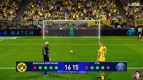 Pes 2020 Borussia Dortmund Vs Psg Penalty Shootout Uefa Champions League Neymar Vs