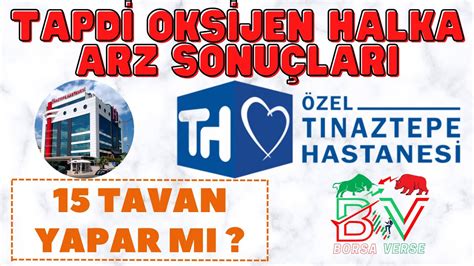 TAPDİ OKSİJEN HALKA ARZ SONUÇLARI 15 TAVAN YAPAR MI YouTube