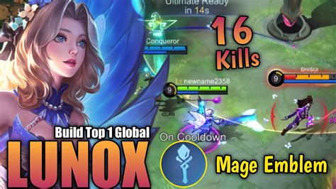 16 Kills Best Build Lunox From Top 1 Global Lunox 2024 YouTube