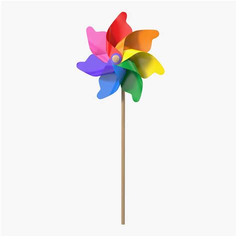 Pinwheel Rainbow 3d Model 19 C4d Fbx Ma 3ds Obj Max Free3d