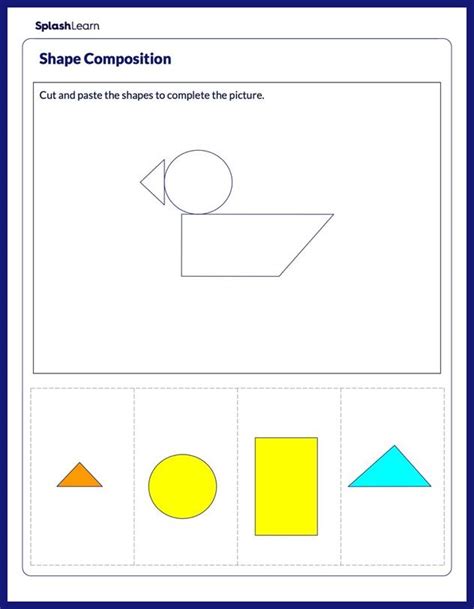 Make a Duck using Shapes Worksheet