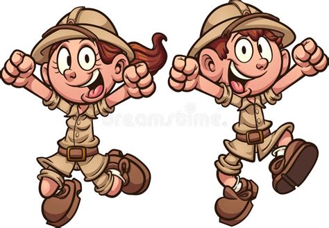 Safari Kids Cartoon Explorer Stock Illustrations – 140 Safari Kids Cartoon Explorer Stock ...