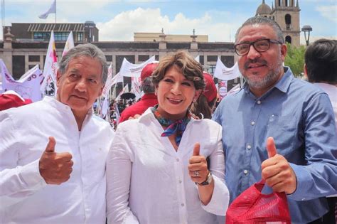 Higinio Martínez de lleno a la campaña con Delfina Gómez por el Edomex