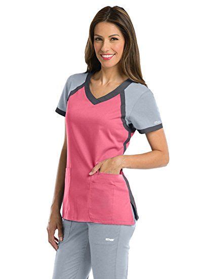 Greys Anatomy Active Womens Tri Color V Neck Scrub Top Medical Scrubs Outfit Greys Anatomy