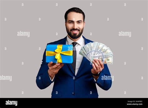 Happy Smiling Indian Man Holding Indian Money Hi Res Stock Photography