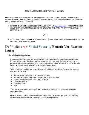 Social Security Verification Letter Fill And Sign Printable Template