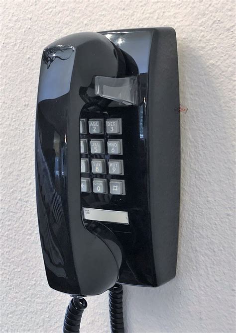 Litton Lane Functioning Vintage Style Black Metal Telephone With