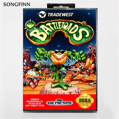 Genesis Megadrive용 Sega 메가 드라이브 용 박스가 있는 16 비트 Md 메모리 카드 Battletoads