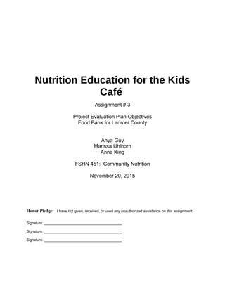 Community Nutrition Assignment Pdf