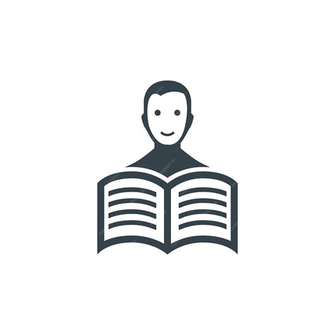 premium vector book reader concept logotype template design business