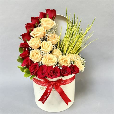 Mix Roses Box Dp Saini Florist