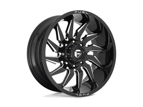 Fuel Wheels F 250 Super Duty Saber Gloss Black Milled 8 Lug Wheel 22x10 18mm Offset