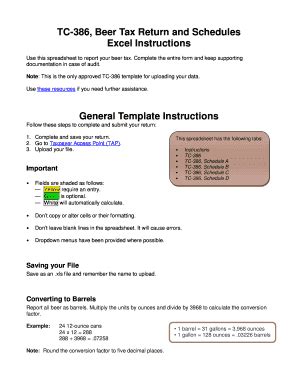 Fillable Online Tax Utah Tc Beer Tax Return And Schedules Excel