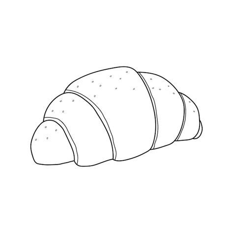 Premium Vector Hand Drawn Salted Butter Roll Icon Cartoon Vector Illustration Isolated On