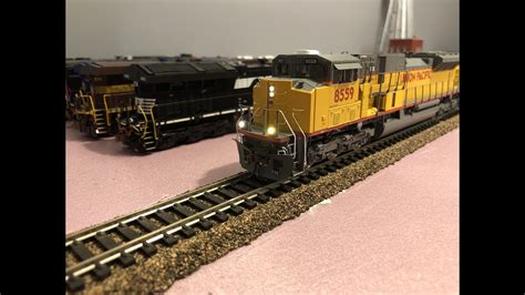 Model Trains HO Scale Athearn Genesis UP SD90MAC H Phase II Test Run