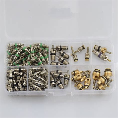 134 Piece Assortment A C Schrader Valves R134a Kit 11 Kinds AC Valve