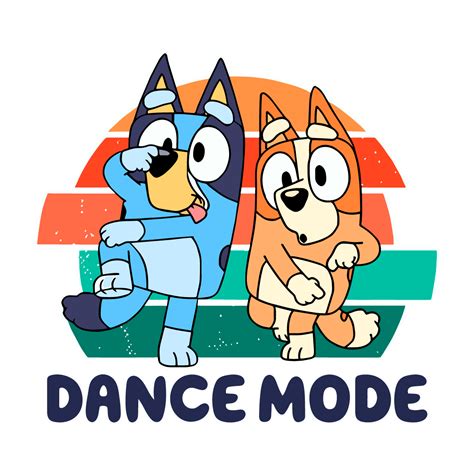 Retro Bluey Bingo Dance Mode Svg Digital File Inspire Uplift