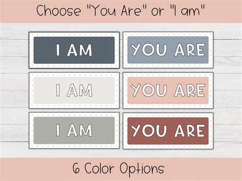 Boho Rainbow Positive Affirmation Posters I Am Statements Etsy