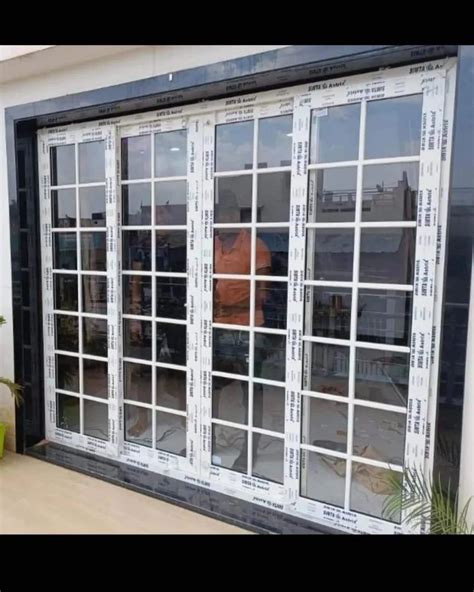 Upvc Track Sliding Window With Mesh Georgian Bar At Rs Sq Ft