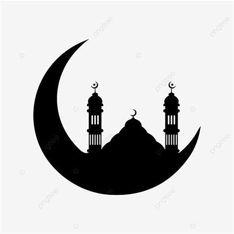 Mosque Painting Silhouette PNG Transparent Mosque Outline Pray