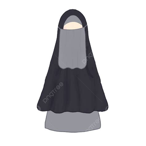 Bela Muslimah Vestindo Niqab Png Muçulmano Niqab Lenço De Cabeça