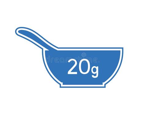 20 grams bowl symbol stock vector. Illustration of healthy - 121735153